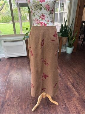 Sigrid Olson Sport Wool and Embroidery Maxi Skirt, Size 6